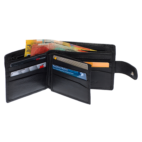 Leather Bifold Wallet with RFID Protection