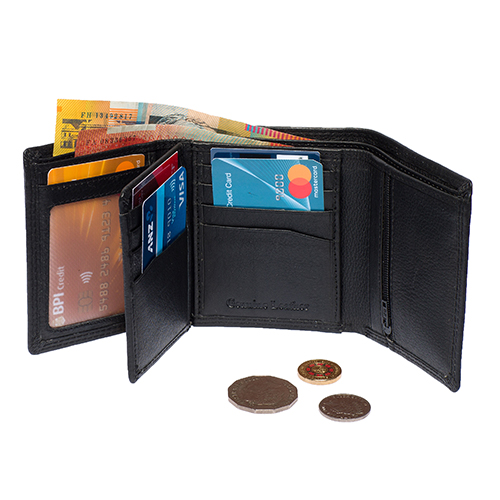 Buy RFID protected Genuine Leather Trifold Wallet-1389 Online ...