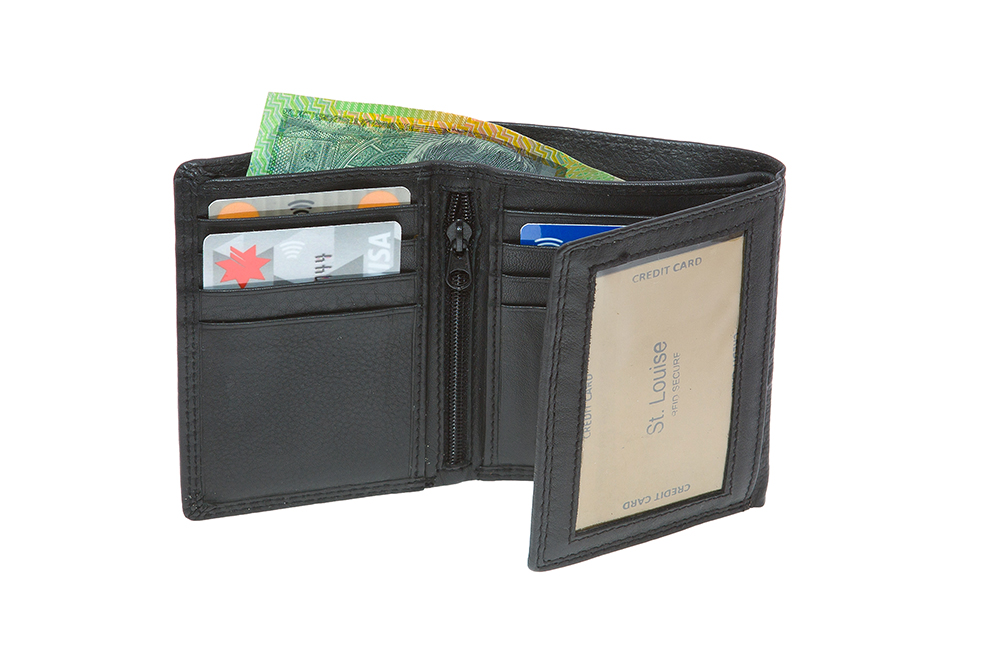Buy RFID protected Genuine Leather Trifold Wallet-1681 Online ...